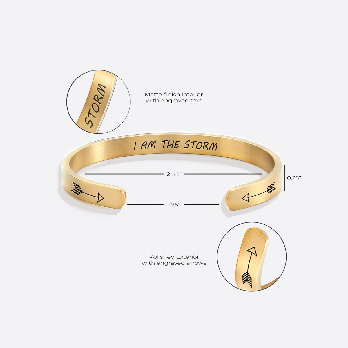 I Am The Storm Cuff Bracelet