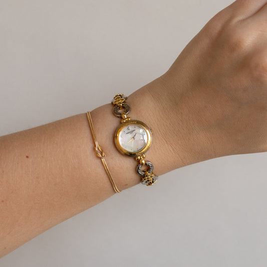 Vintage Marie Claire Round Two Tone Watch