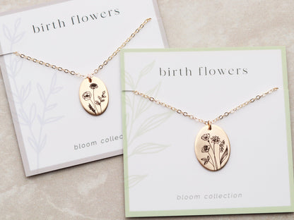 Build a Birth Flower Necklace | Oval