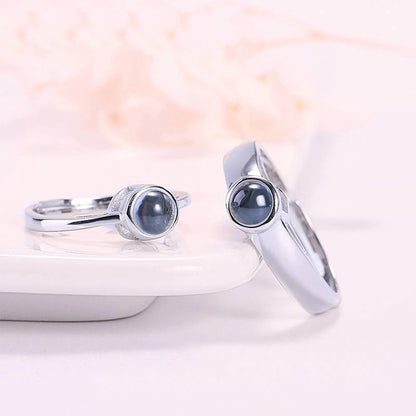 Minimalist Couple Projection Ring (For Him/Her)