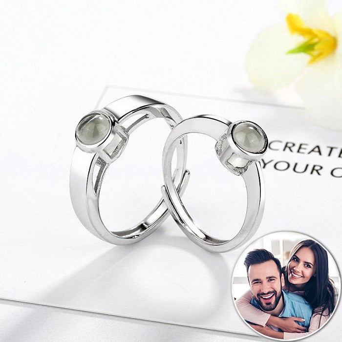 Minimalist Couple Projection Ring (For Him/Her)