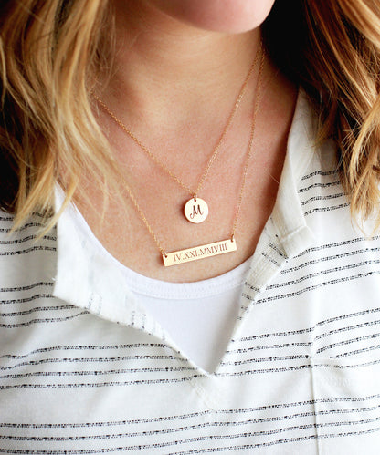 Engraved Date Necklace