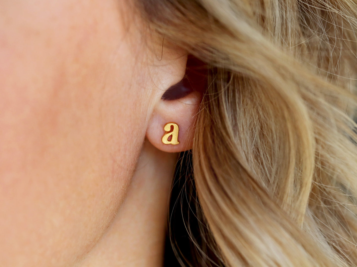 One Initial Earring | Uppercase, Lowercase