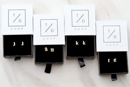 One Initial Earring | Uppercase, Lowercase