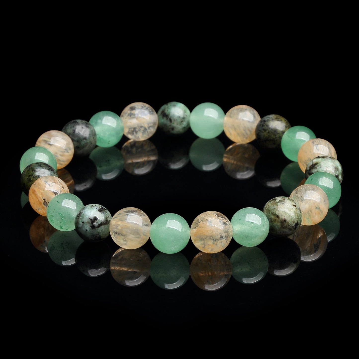 Triple Prosperity Bracelet - Citrine, Green Aventurine, Turquoise