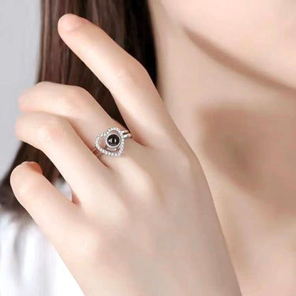 Projection Ring Heart Sterling Silver