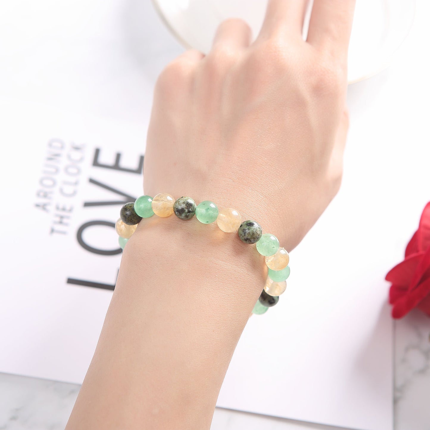 Triple Prosperity Bracelet - Citrine, Green Aventurine, Turquoise