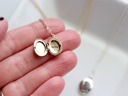 Children's Engraved Locket: Oval