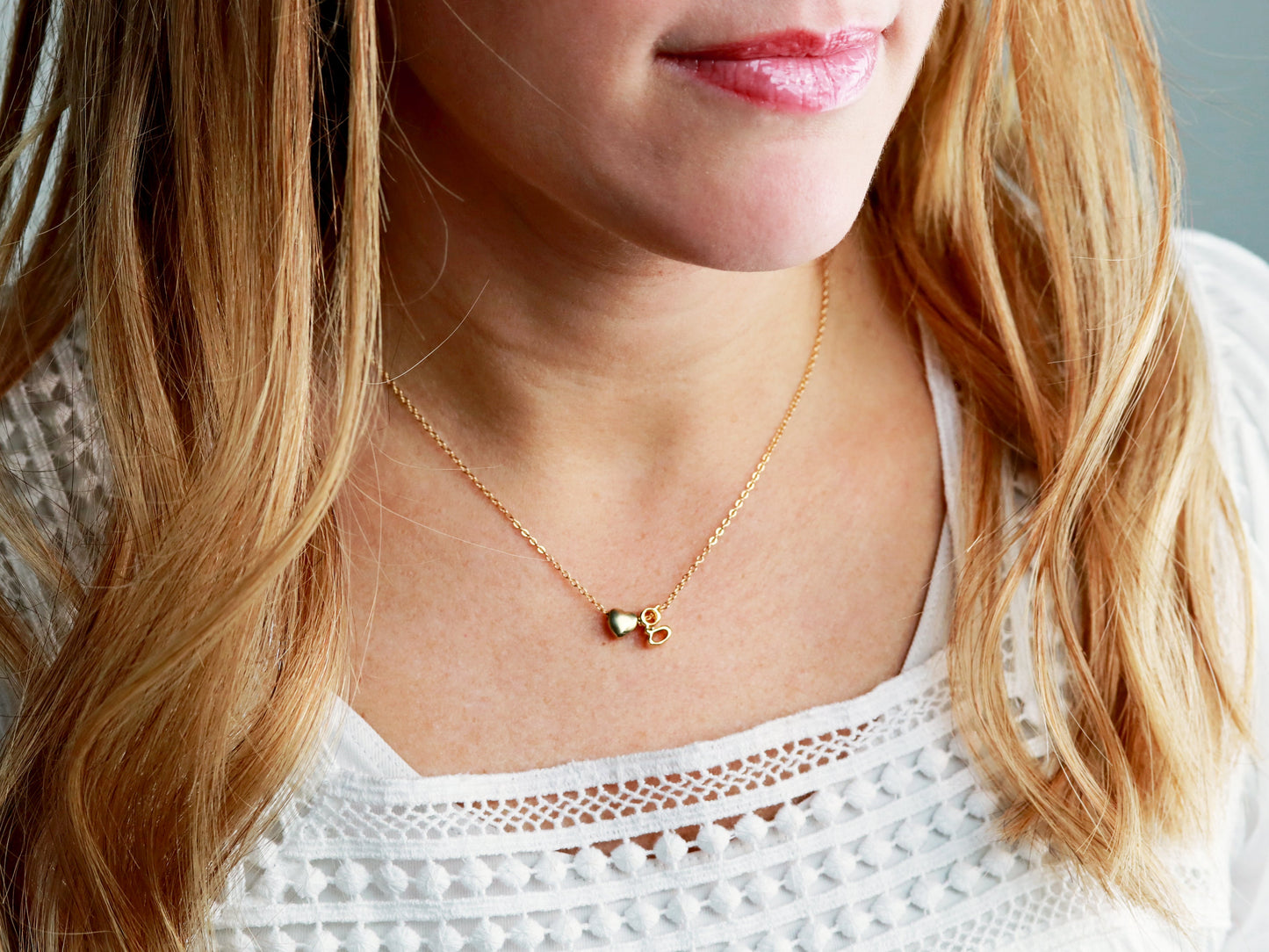 Double Lowercase Initial Necklace