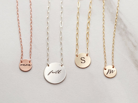 Disc + Clip Chain Necklace