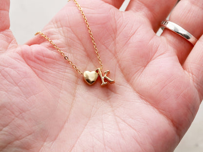 Double Lowercase Initial Necklace