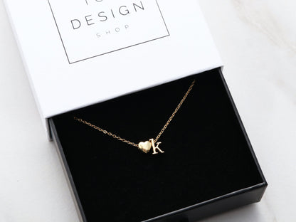 Double Lowercase Initial Necklace