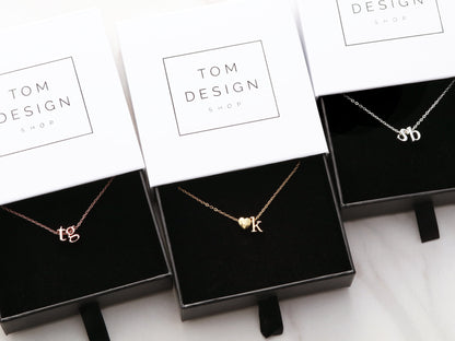 Double Lowercase Initial Necklace