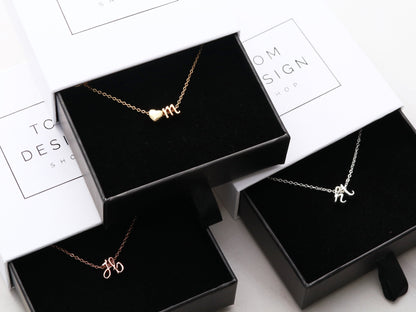 Double Cursive Initial Necklace