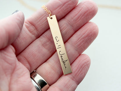 Vertical Fingerprint Necklace