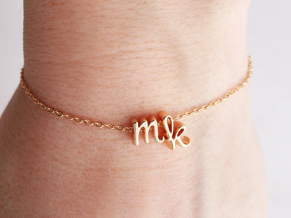 Double Cursive Bracelet