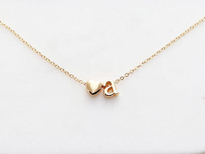 Double Lowercase Initial Necklace