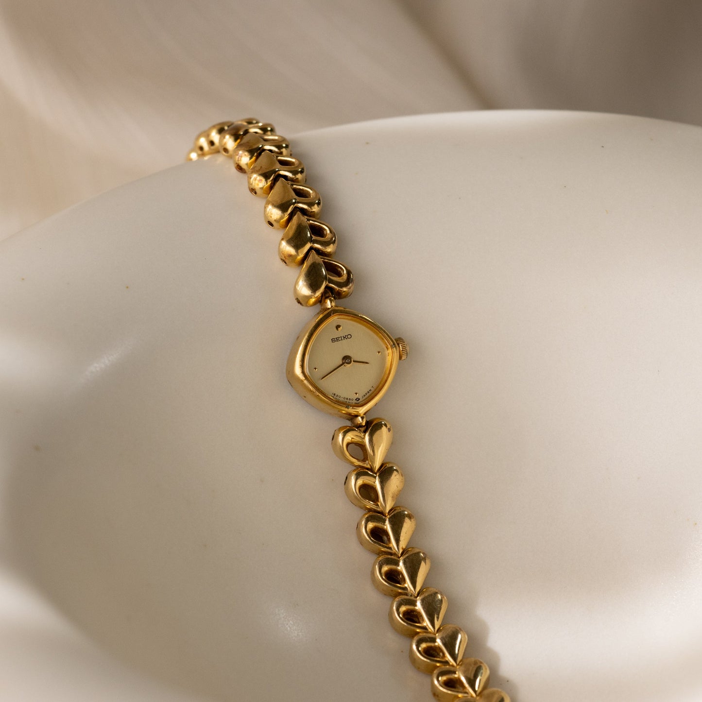 Vintage Seiko Dainty Heart Gold Watch