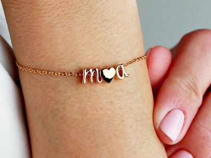 Triple Cursive Bracelet