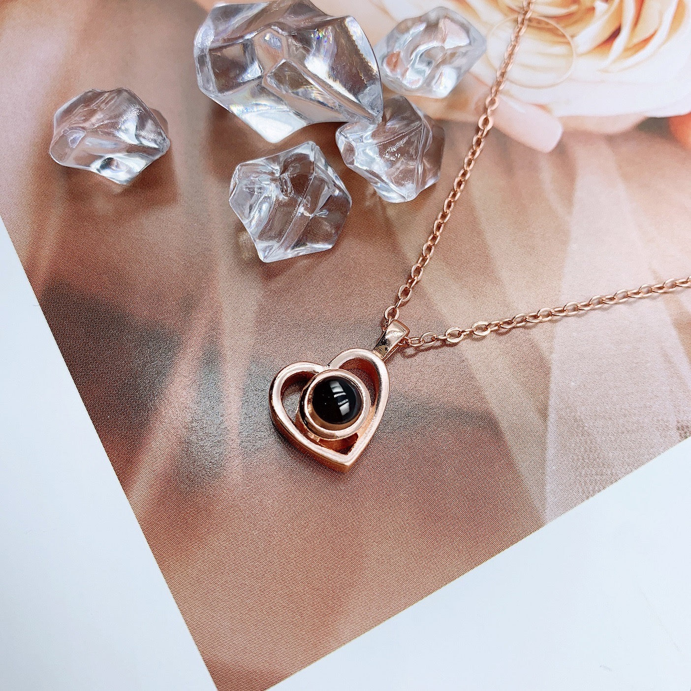 Small Heart Projection Necklace