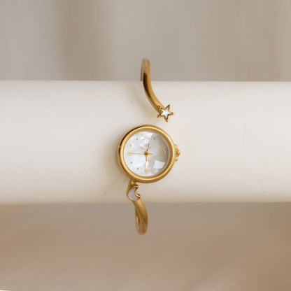 Vintage Vexcel Celestial Cuff Gold Watch