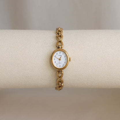 Vintage Alba Quartz Round Gold Watch