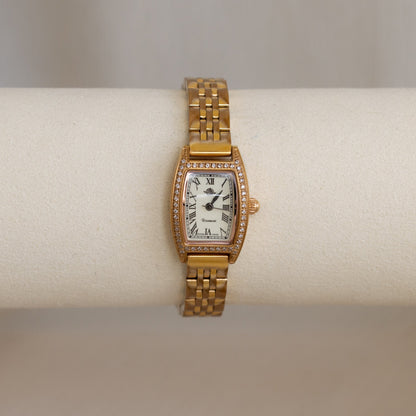 Vintage Rosemont Pave Gold Watch