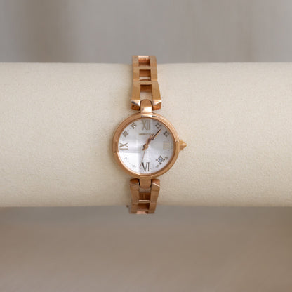 Vintage Wired Round Rose Gold Watch