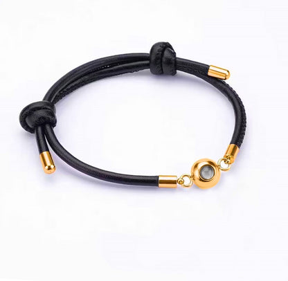 Leather Projection Bracelet