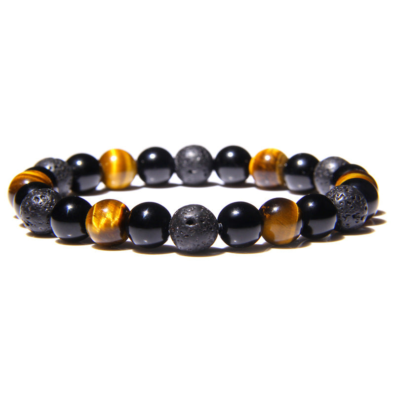 Invincible Spirit Bracelet - Lava Stone, Tiger Eye