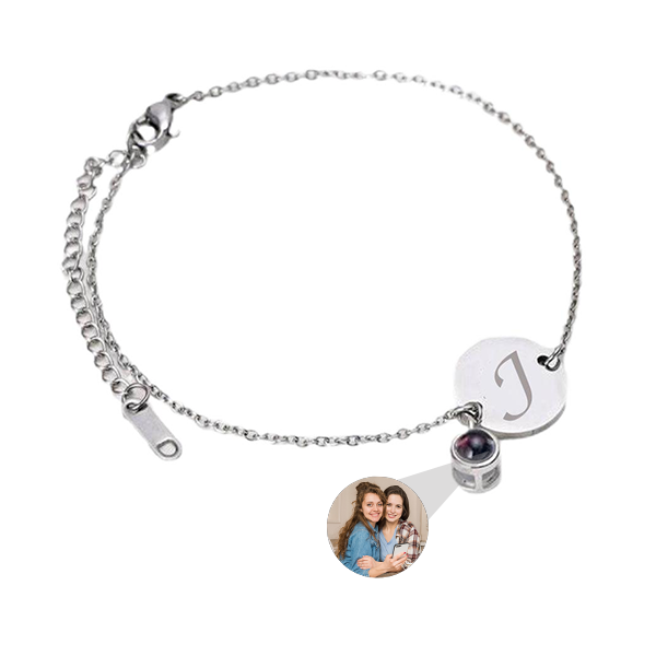 Custom Initial and Photo Bracelet