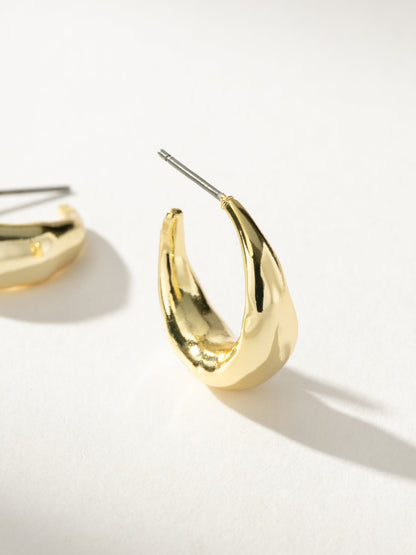 Textured Dome Hoop Earrings