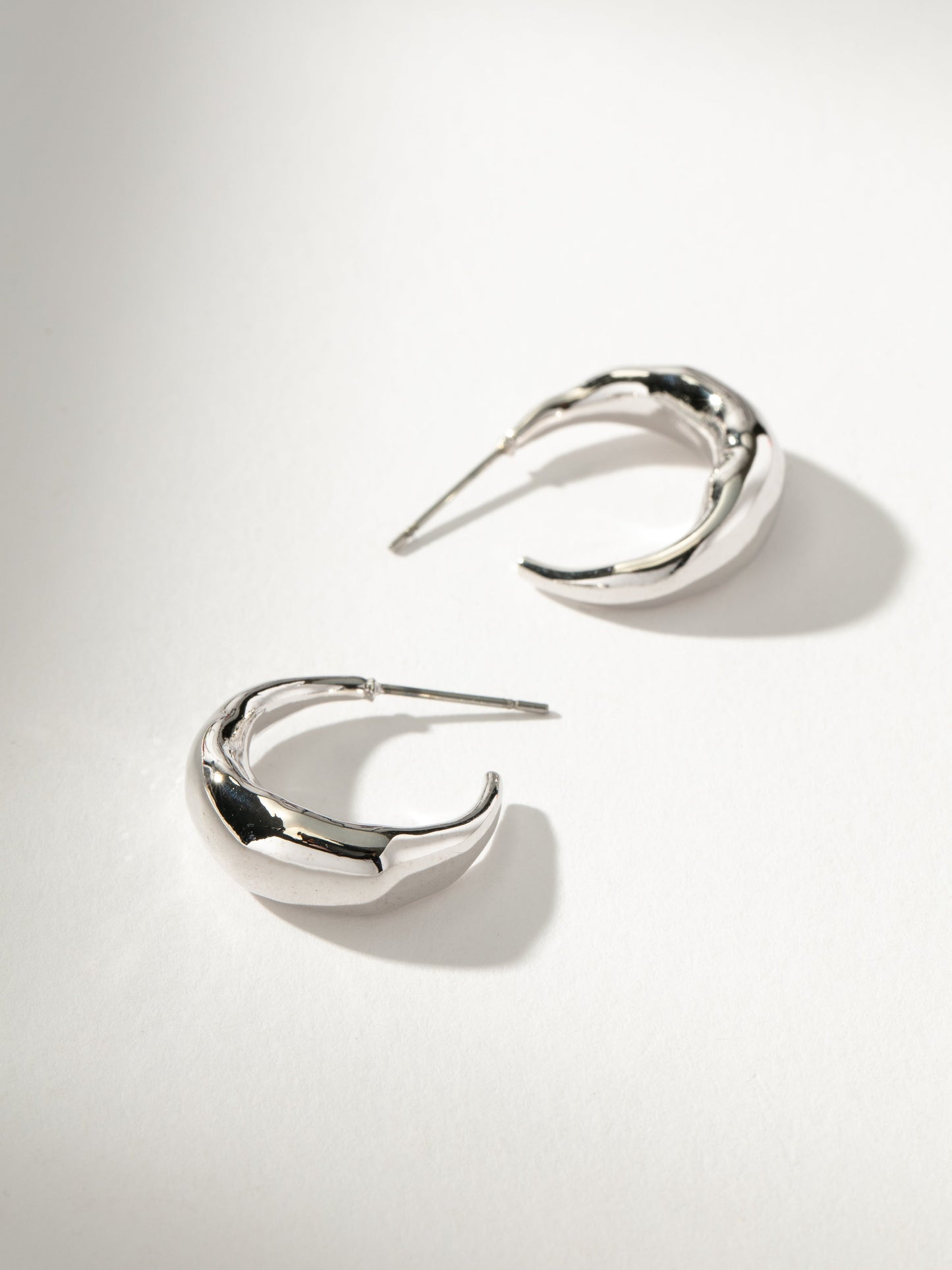 Textured Dome Hoop Earrings