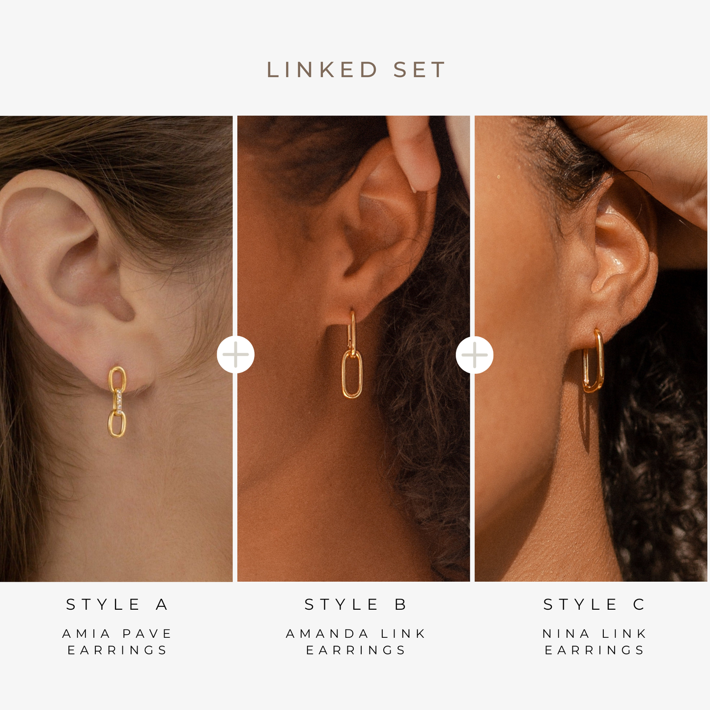 Linked Earrings Set