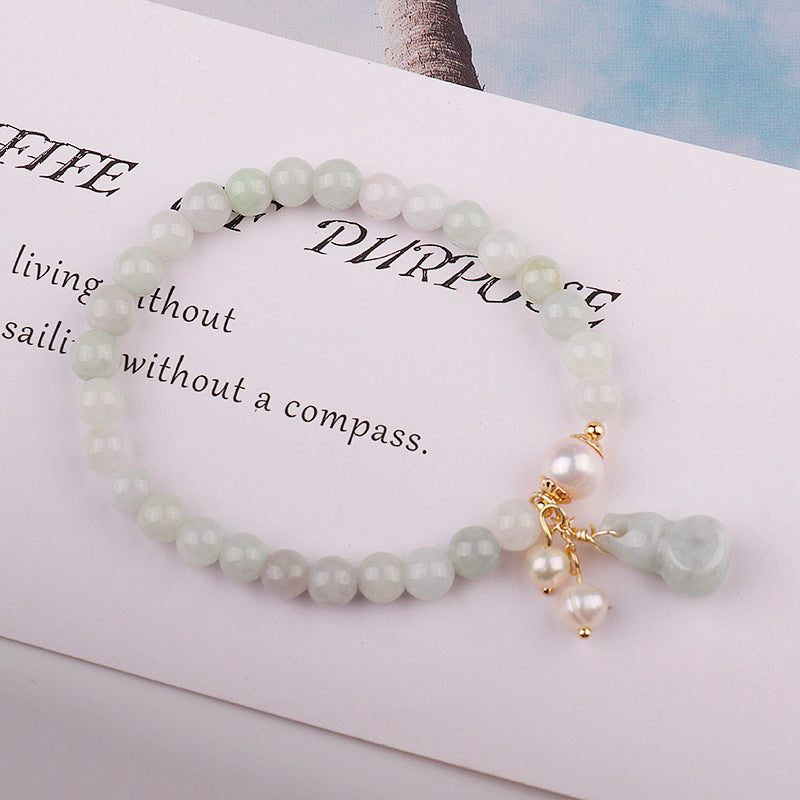 Light Green Jade Wu Lou Amulet Bracelet