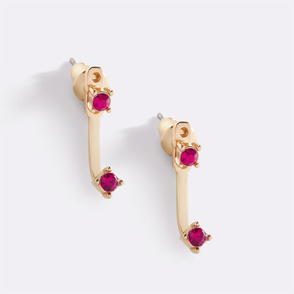 Birthstone Drop Ear Jacket Earrings