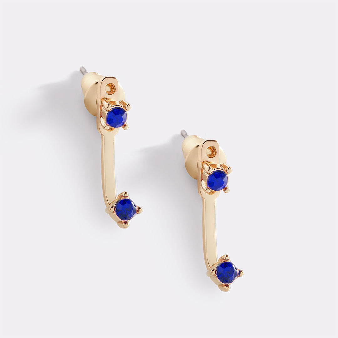 Birthstone Drop Ear Jacket Earrings