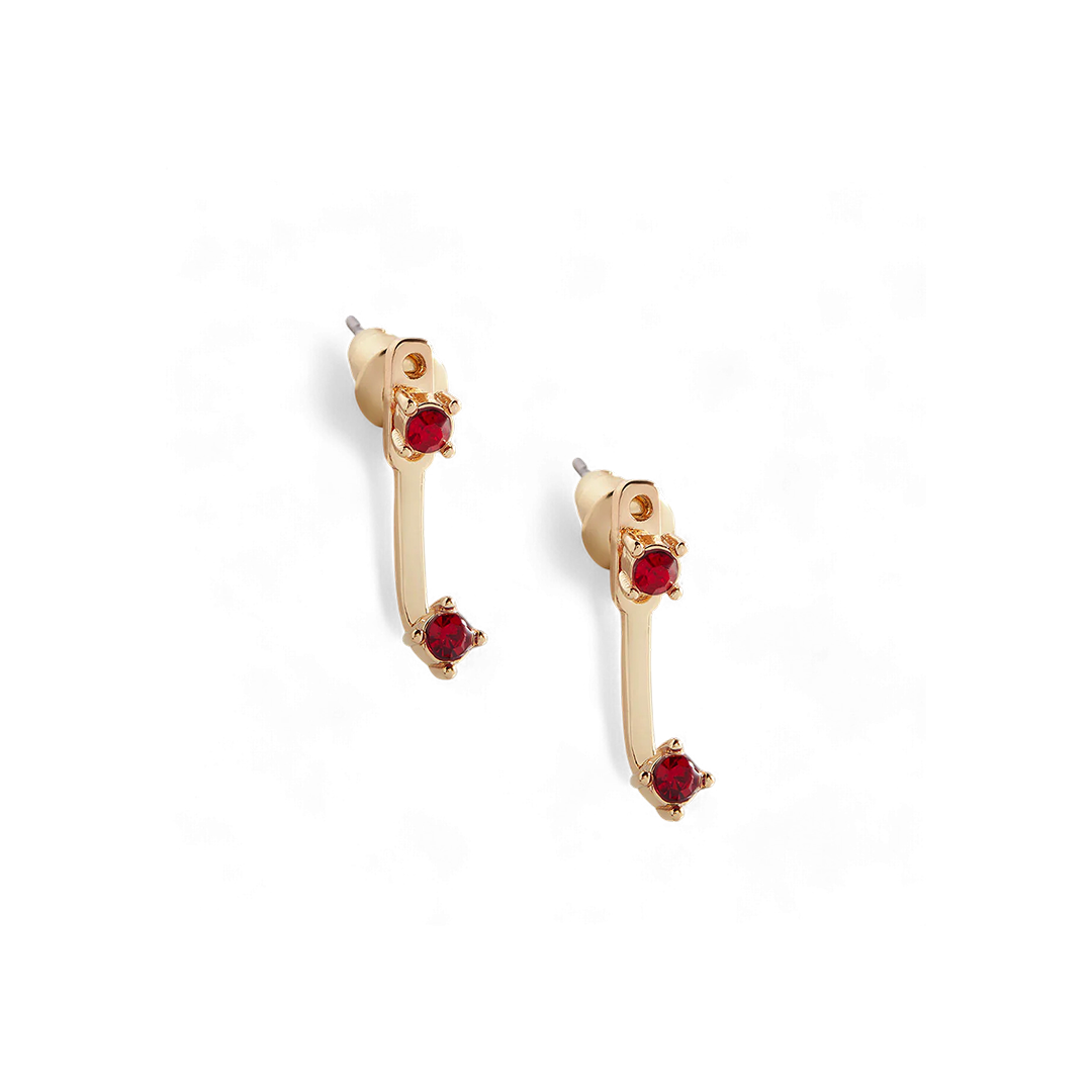 Birthstone Drop Ear Jacket Earrings