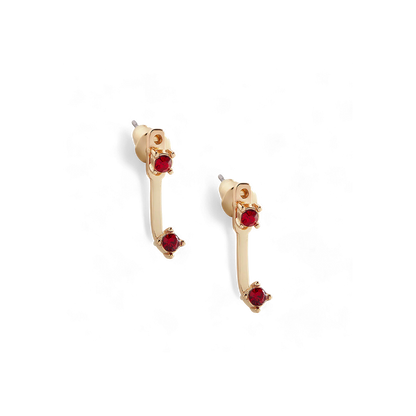 Birthstone Drop Ear Jacket Earrings