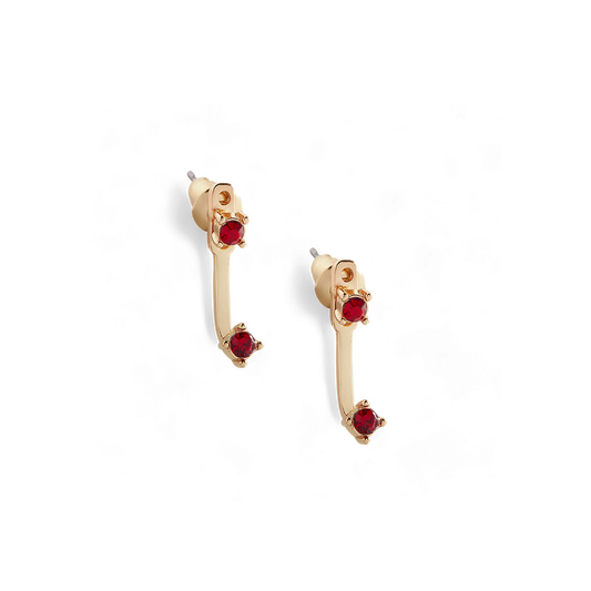 Birthstone Drop Ear Jacket Earrings