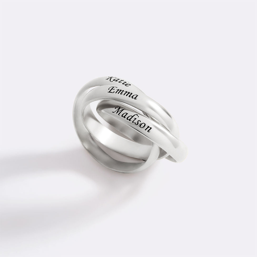 Interlocking Engraved Ring