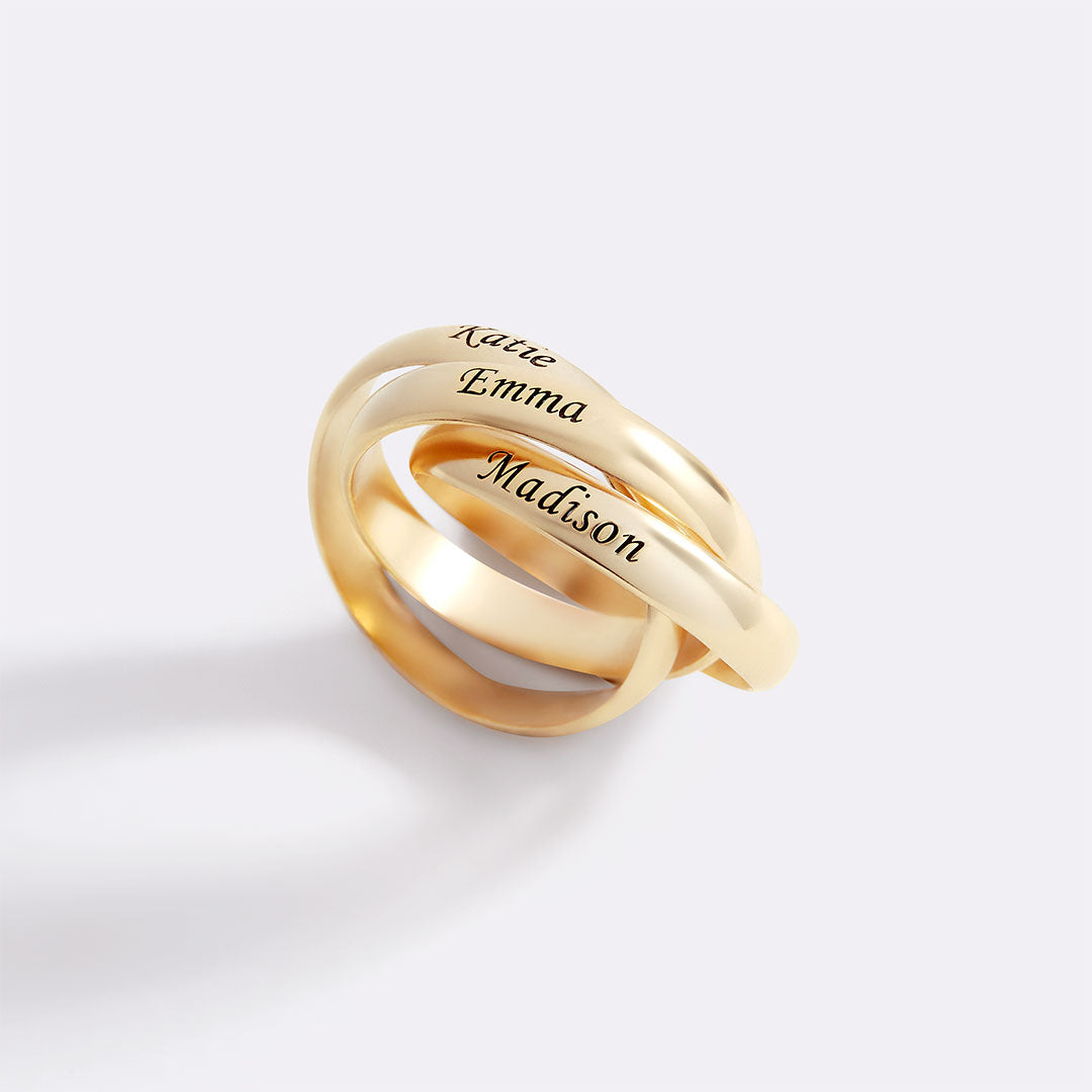 Interlocking Engraved Ring