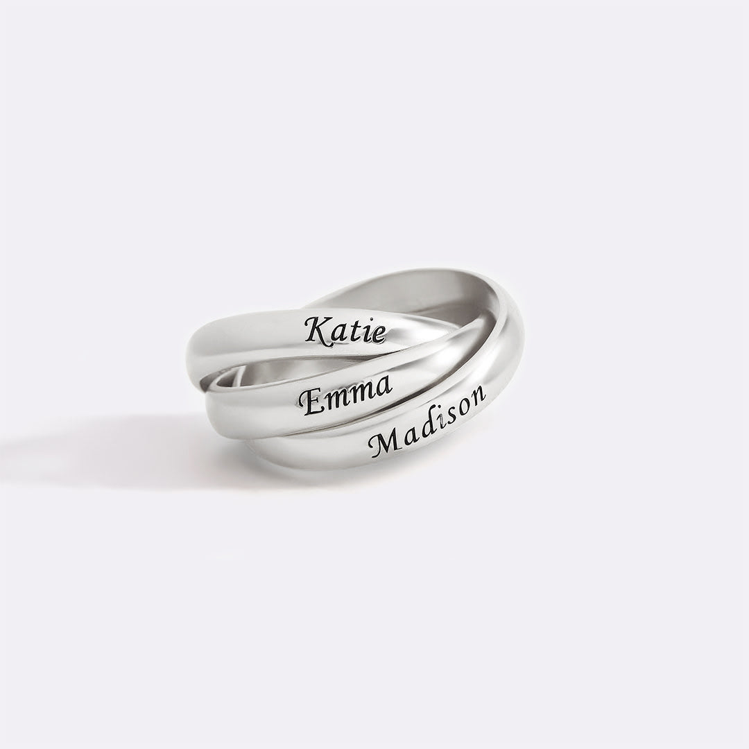 Interlocking Engraved Ring