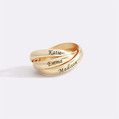 Interlocking Engraved Ring