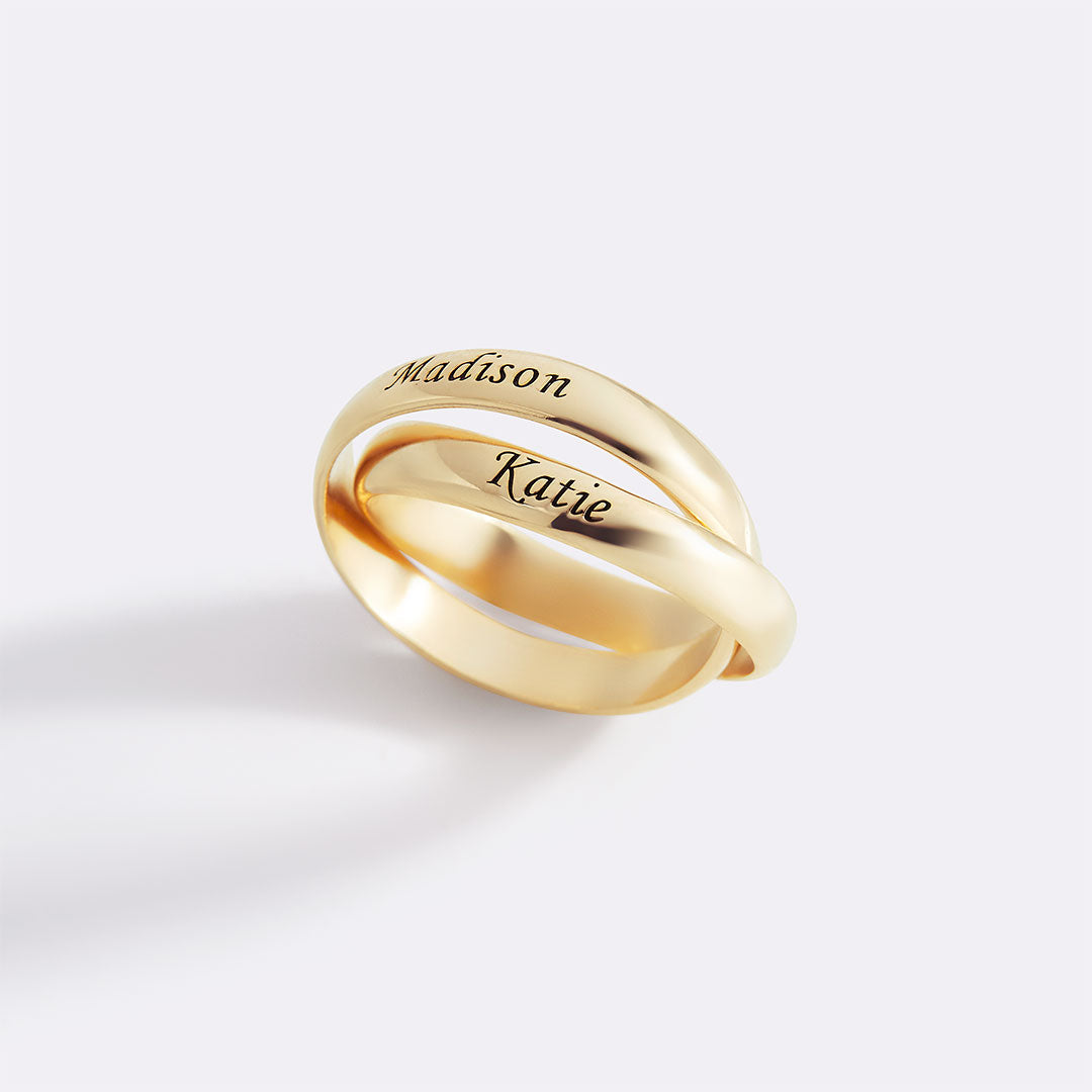 Interlocking Engraved Ring