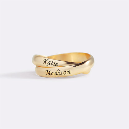 Interlocking Engraved Ring