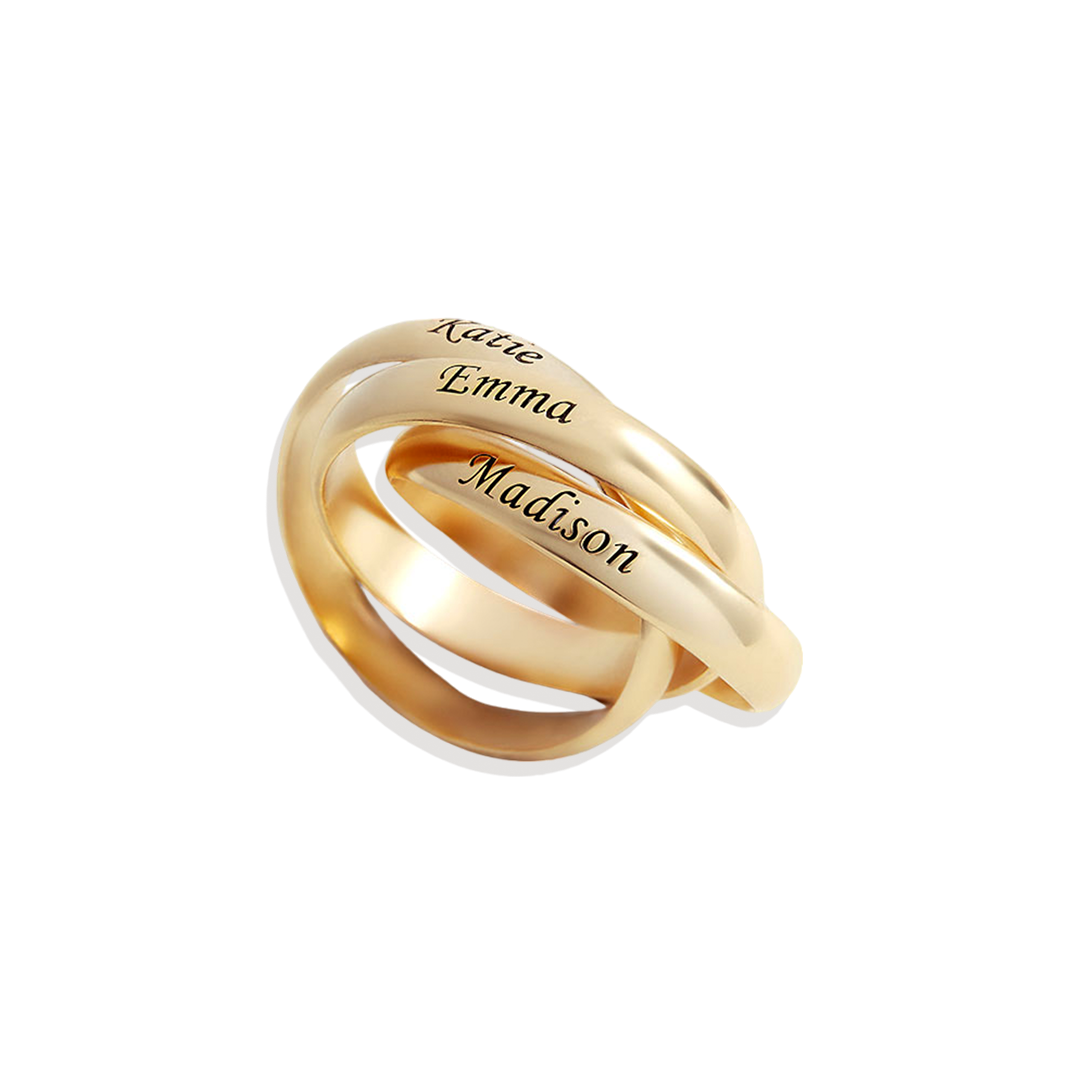 Interlocking Engraved Ring