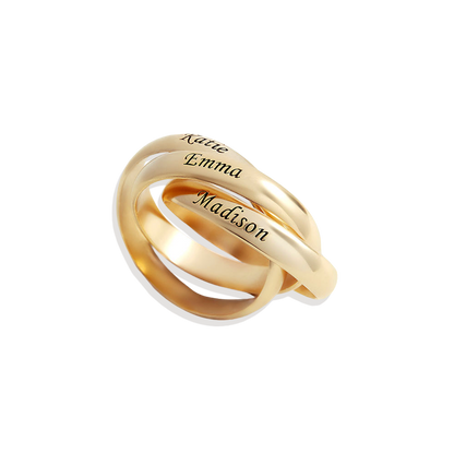 Interlocking Engraved Ring