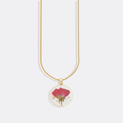 Pressed Birth Flower Necklace