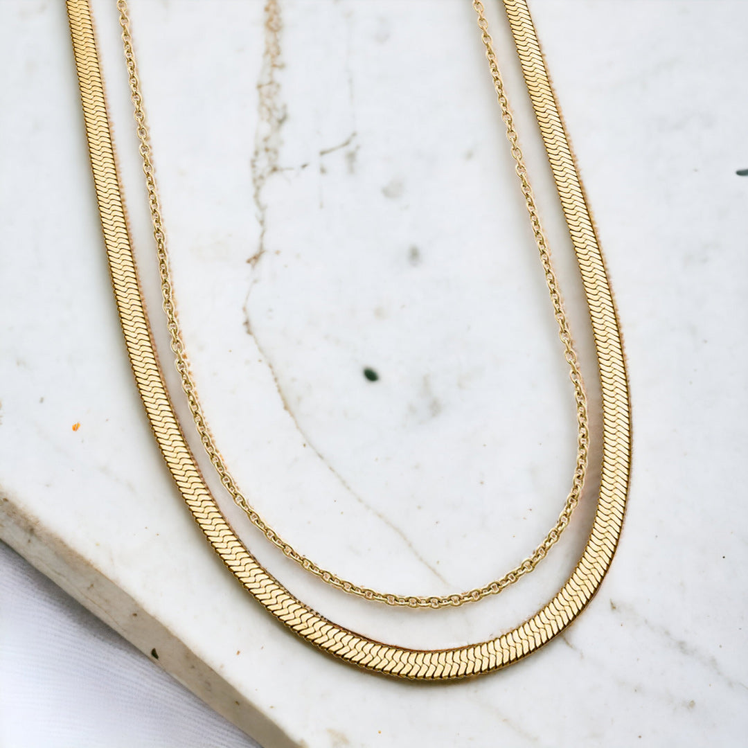 Herringbone & Milano Chain Set